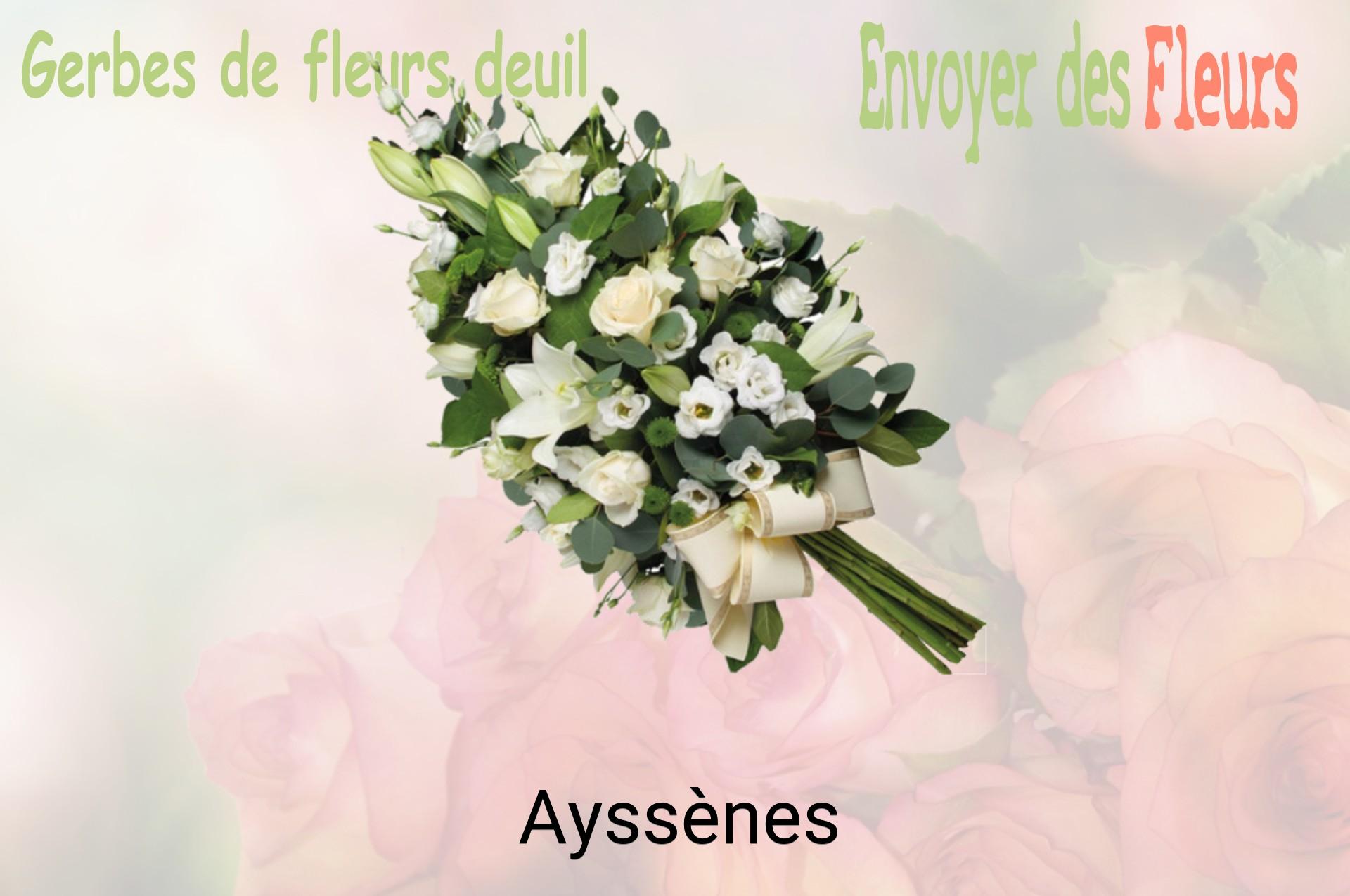 Gerbe de fleurs de deuil livrée à Ayssènes